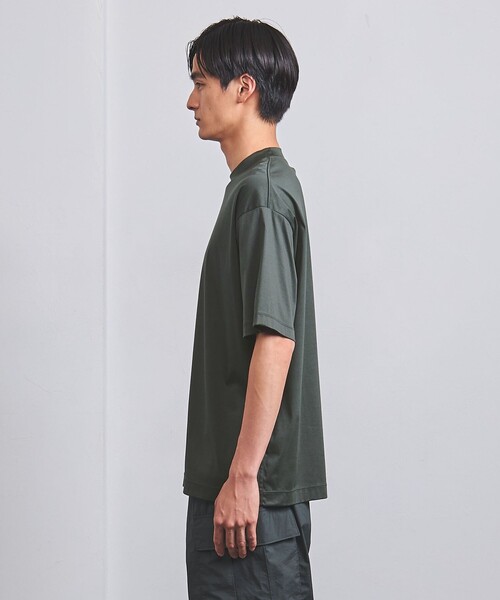 UNITED ARROWS(ユナイテッドアローズ)の「シルケットスムース モックネックTシャツ(Tシャツ/カットソー・メンズ・ダークグリーン/ネイビー/オフホワイト・S/M/L/XL)」の12枚目の写真