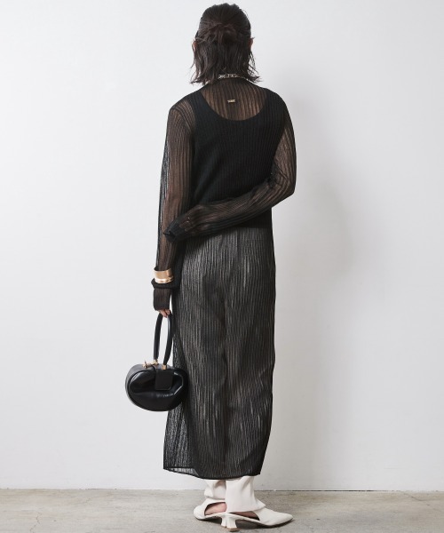 CHIC STYLE(シックスタイル)の「ニットロングワンピース <大きいサイズ有>シックスタイル (ワンピース・レディース・ブラウン/ブラック・M/L/LL/3L/4L/5L)」の19枚目の写真