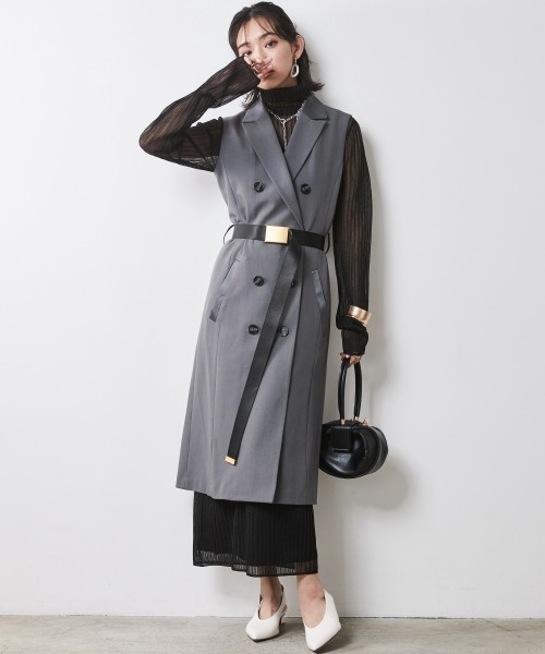 CHIC STYLE(シックスタイル)の「ニットロングワンピース <大きいサイズ有>シックスタイル (ワンピース・レディース・ブラウン/ブラック・M/L/LL/3L/4L/5L)」の18枚目の写真