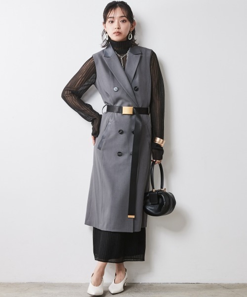 CHIC STYLE(シックスタイル)の「ニットロングワンピース <大きいサイズ有>シックスタイル (ワンピース・レディース・ブラウン/ブラック・M/L/LL/3L/4L/5L)」の17枚目の写真