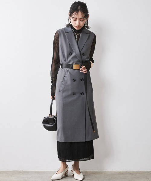 CHIC STYLE(シックスタイル)の「ニットロングワンピース <大きいサイズ有>シックスタイル (ワンピース・レディース・ブラウン/ブラック・M/L/LL/3L/4L/5L)」の16枚目の写真