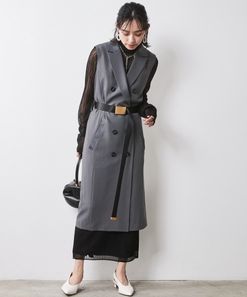 CHIC STYLE(シックスタイル)の「ニットロングワンピース <大きいサイズ有>シックスタイル (ワンピース・レディース・ブラウン/ブラック・M/L/LL/3L/4L/5L)」の15枚目の写真
