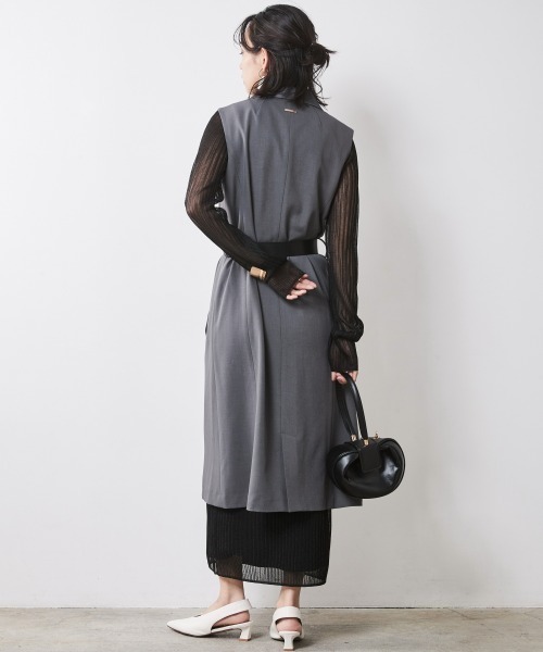 CHIC STYLE(シックスタイル)の「ニットロングワンピース <大きいサイズ有>シックスタイル (ワンピース・レディース・ブラウン/ブラック・M/L/LL/3L/4L/5L)」の14枚目の写真