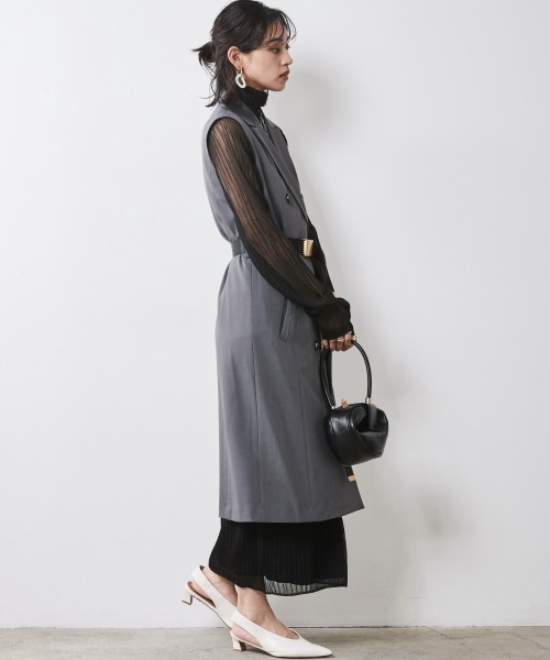 CHIC STYLE(シックスタイル)の「ニットロングワンピース <大きいサイズ有>シックスタイル (ワンピース・レディース・ブラウン/ブラック・M/L/LL/3L/4L/5L)」の12枚目の写真