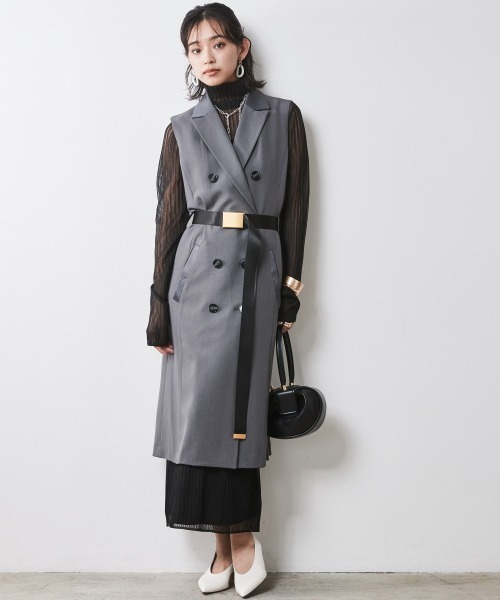 CHIC STYLE(シックスタイル)の「ニットロングワンピース <大きいサイズ有>シックスタイル (ワンピース・レディース・ブラウン/ブラック・M/L/LL/3L/4L/5L)」の11枚目の写真