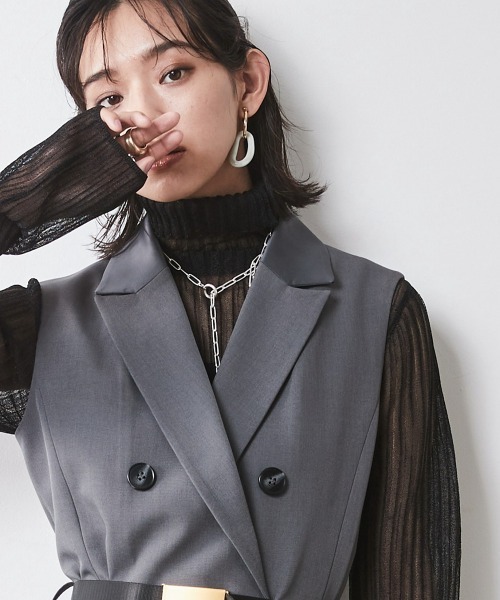 CHIC STYLE(シックスタイル)の「ニットロングワンピース <大きいサイズ有>シックスタイル (ワンピース・レディース・ブラウン/ブラック・M/L/LL/3L/4L/5L)」の8枚目の写真