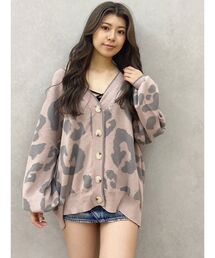 GYDA | Gレオパードハイゲージニットカーディガン(カーディガン/ボレロ)