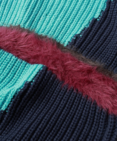 amok（アモク）の「KNIT TRACK JACKET（ブルゾン・メンズ・ネイビー/ライトブルー・S/M）」の15枚目の写真