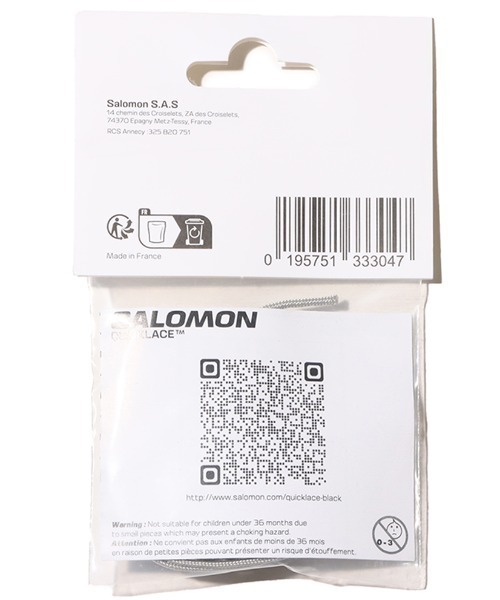 SALOMON(サロモン)の「SALOMON QUICKLACE KIT / サロモン クイックレースキット(シューズアクセサリー・メンズ・シルバー・ONE SIZE)」の3枚目の写真
