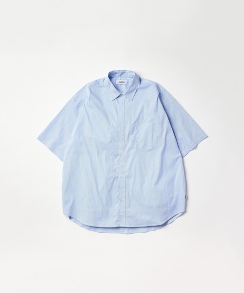 meltum(メルタム)の「LOOSE STRIPE SHIRT S/S(シャツ/ブラウス・メンズ・ブルー/ベージュ/ネイビー・MEDIUM/LARGE)」の3枚目の写真