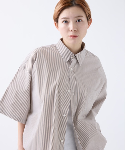 meltum(メルタム)の「LOOSE STRIPE SHIRT S/S(シャツ/ブラウス・メンズ・ブルー/ベージュ/ネイビー・MEDIUM/LARGE)」の13枚目の写真