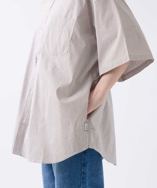meltum(メルタム)の「LOOSE STRIPE SHIRT S/S(シャツ/ブラウス・メンズ・ブルー/ベージュ/ネイビー・MEDIUM/LARGE)」の14枚目の写真