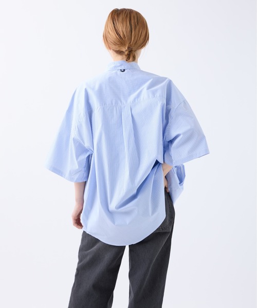 meltum(メルタム)の「LOOSE STRIPE SHIRT S/S(シャツ/ブラウス・メンズ・ブルー/ベージュ/ネイビー・MEDIUM/LARGE)」の7枚目の写真