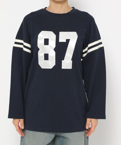 LOWRYS FARM（ローリーズファーム）の「ナンバリング８Ｓ　144617（Tシャツ/カットソー・レディース・オフホワイト/ネイビー/レッド・FREE）」の17枚目の写真