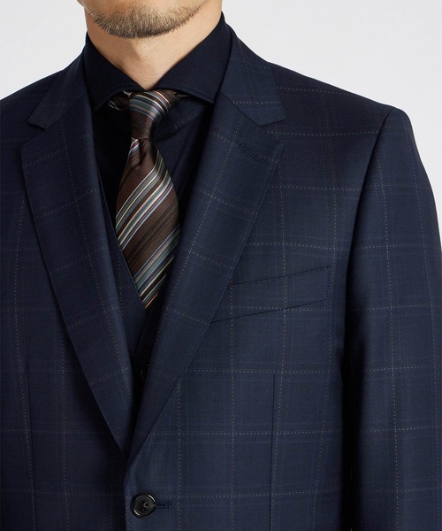 Paul Smith　ネイビー チェック柄 スーツセット Paul Smith（ポールスミス）の「ステッチチェック シングル2