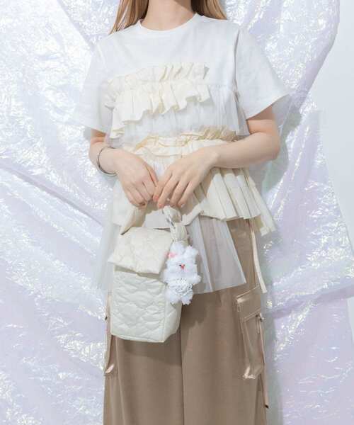 SMELLY（スメリー）の「my Choeae quilt bag（ハンドバッグ・レディース・シルバー/ブラック/アイボリー/ライトグレー・-）」の15枚目の写真