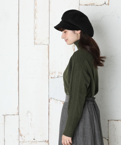 QUEENHEAD（クイーンヘッド）の「保温シャギーキャスケット（キャスケット・レディース・ブラウン/ベージュ/ブラック・X-LARGE/FREE）」の7枚目の写真