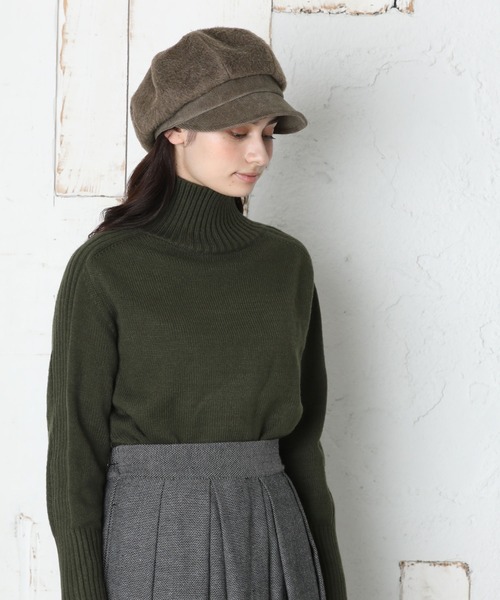 QUEENHEAD（クイーンヘッド）の「保温シャギーキャスケット（キャスケット・レディース・ブラウン/ベージュ/ブラック・X-LARGE/FREE）」の14枚目の写真