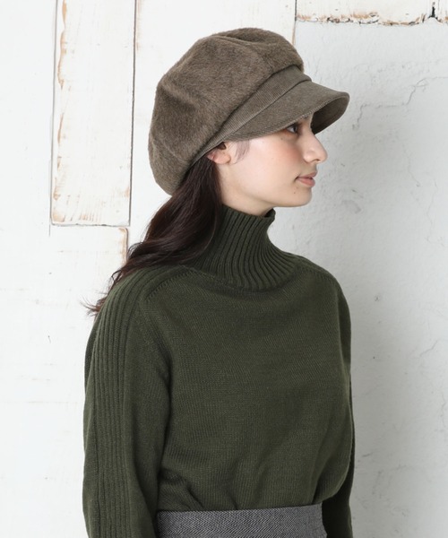 QUEENHEAD（クイーンヘッド）の「保温シャギーキャスケット（キャスケット・レディース・ブラウン/ベージュ/ブラック・X-LARGE/FREE）」の15枚目の写真