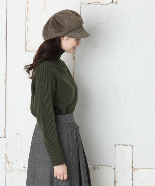 QUEENHEAD（クイーンヘッド）の「保温シャギーキャスケット（キャスケット・レディース・ブラウン/ベージュ/ブラック・X-LARGE/FREE）」の16枚目の写真