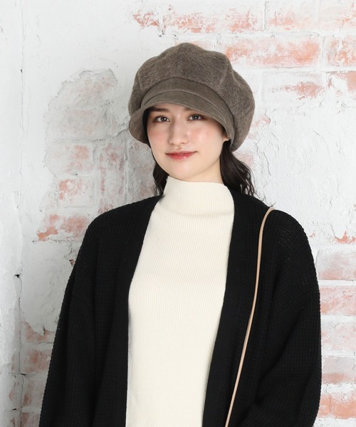 QUEENHEAD（クイーンヘッド）の「保温シャギーキャスケット（キャスケット・レディース・ブラウン/ベージュ/ブラック・X-LARGE/FREE）」の19枚目の写真