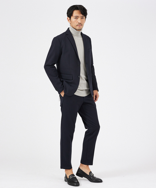 ABAHOUSE GRAY(アバハウスグレイ)の「【カシミアタッチ】12ゲージ ワイドリブ タートルネック ニット(ニット/セーター・メンズ・ホワイト/グレイッシュベージュ/セージグリーン/ブルー/ブラック・50/48/46)」の17枚目の写真