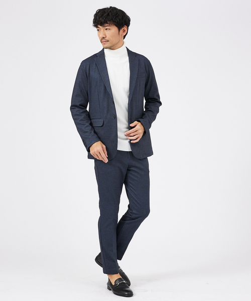 ABAHOUSE GRAY(アバハウスグレイ)の「【カシミアタッチ】12ゲージ ワイドリブ タートルネック ニット(ニット/セーター・メンズ・ホワイト/グレイッシュベージュ/セージグリーン/ブルー/ブラック・50/48/46)」の11枚目の写真