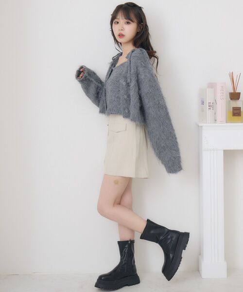 ems excite(エムズエキサイト)の「前ZIPショートパンツ(その他パンツ・レディース・ブラック/ナチュラル/チャコールグレー・FREE)」の6枚目の写真