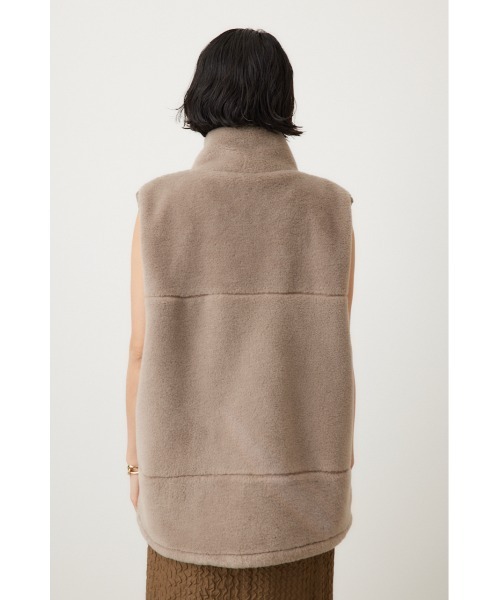 crie conforto（クリーコンフォルト）の「ボアドッキングベスト / 羽織り / アウター / 冬服（ベスト・レディース・ブラウン/アイボリー/グレイッシュベージュ・FREE）」の13枚目の写真