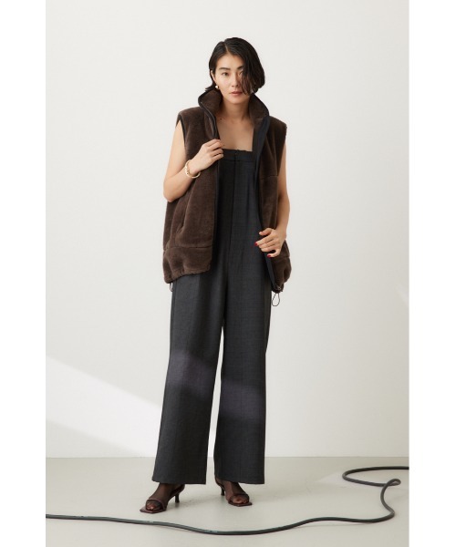 crie conforto（クリーコンフォルト）の「ボアドッキングベスト / 羽織り / アウター / 冬服（ベスト・レディース・ブラウン/アイボリー/グレイッシュベージュ・FREE）」の20枚目の写真