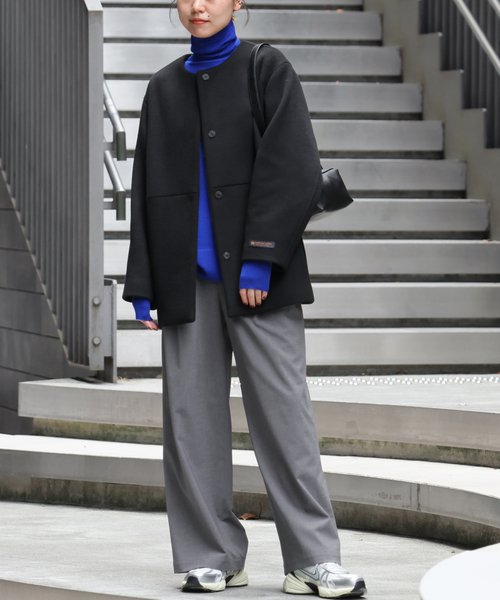 スーパーファインビーバークルーネックコート JOURNAL STANDARD relume（ジャーナルスタンダード レリューム