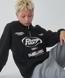 WEGO/レーシングロゴハーフジッププルオーバー