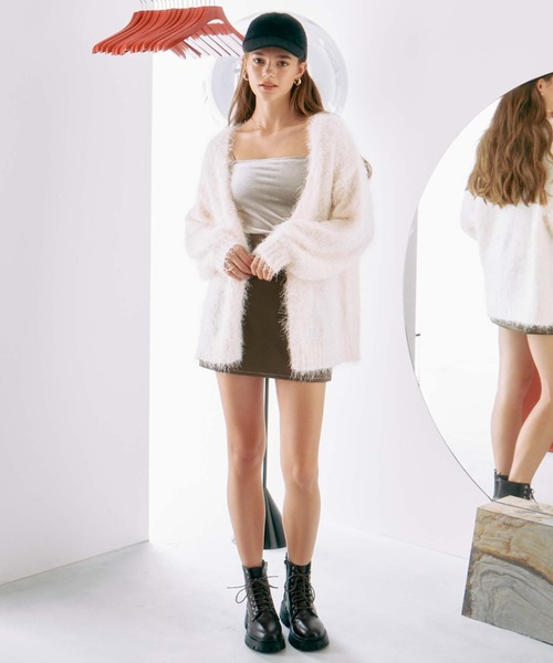 archives（アルシーヴ）の「配色ステッチ台形ミニスカート（スカート・レディース・アイボリー/ブラウン/ブラック・MEDIUM）」の8枚目の写真