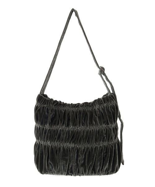 Green Parks(グリーンパークス)の「andmikka シャーリングベロアトートバッグ(トートバッグ・レディース・ブラック/カーキ・FREE)」の3枚目の写真