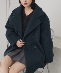 2WAYシャギーメルトンコクーンシルエットミドルPコート