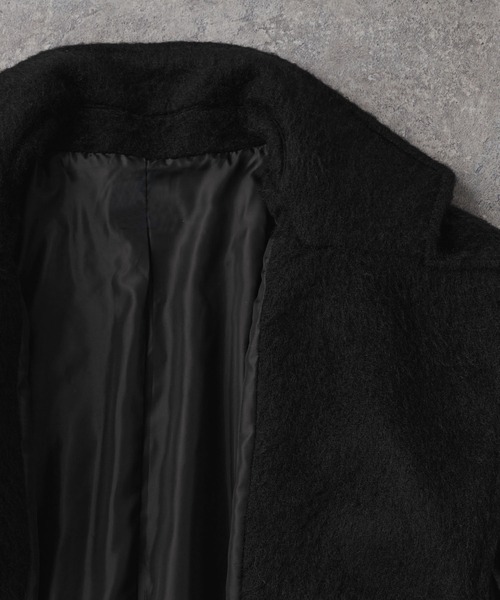 2WAYシャギーメルトンコクーンシルエットミドルPコート MONO