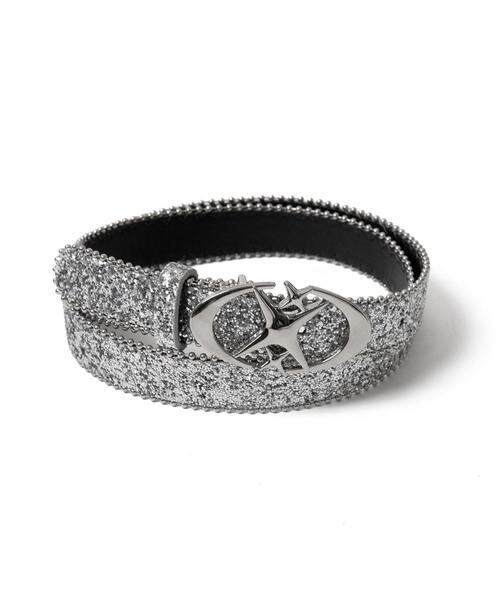 WEGO（ウィゴー）の「WEGO/キラキラバックルメタリックベルト（ベルト・レディース・シルバー/ピンク/サックスブルー・FREE）」の5枚目の写真