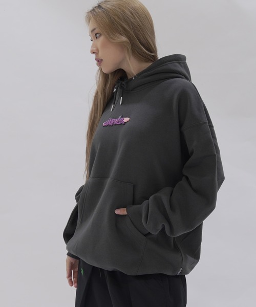 STARTER BLACK LABEL（スターターブラックレーベル）の「STARTER BLACK LABEL オーバーサイズバックプリントスターボーイ 裏起毛プルパーカー（パーカー・メンズ・チャコール/ブラック/ホワイト系・M/L/XL）」の17枚目の写真