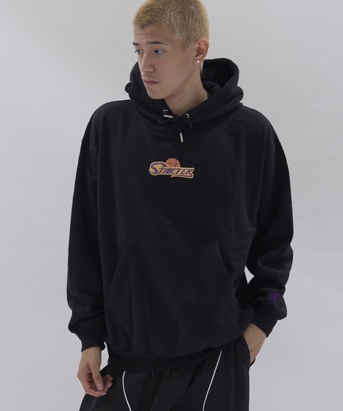 STARTER BLACK LABEL（スターターブラックレーベル）の「STARTER BLACK LABEL オーバーサイズバックプリントスターボーイ 裏起毛プルパーカー（パーカー・メンズ・チャコール/ブラック/ホワイト系・M/L/XL）」の10枚目の写真