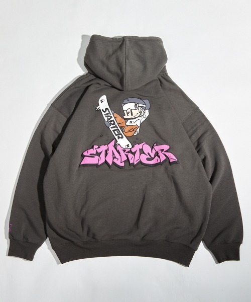 人気デザイン】ケボズ ビッグバック刺繍 ロゴ入りパーカー グレー M