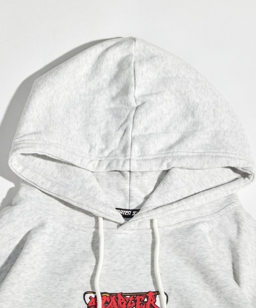 STARTER BLACK LABEL（スターターブラックレーベル）の「STARTER BLACK LABEL オーバーサイズバックプリントスターボーイ 裏起毛プルパーカー（パーカー・メンズ・チャコール/ブラック/ホワイト系・M/L/XL）」の21枚目の写真