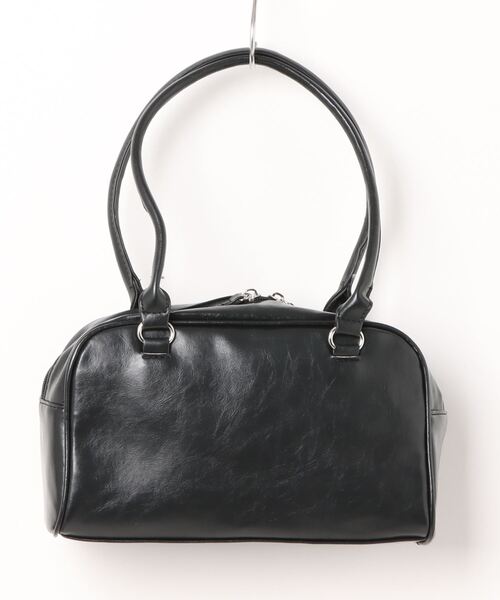 Burner(バーナー)の「【OKUOKU 0909】外ポケットボストンバッグ トートバッグ フラップダブルポケットのレザータッチ oku-bag-741325859435-23 N【RBTS】(ボストンバッグ・レディース・ブラック/ワイン/ブラウン/ライトブルー/ホワイト・FREE)」の6枚目の写真
