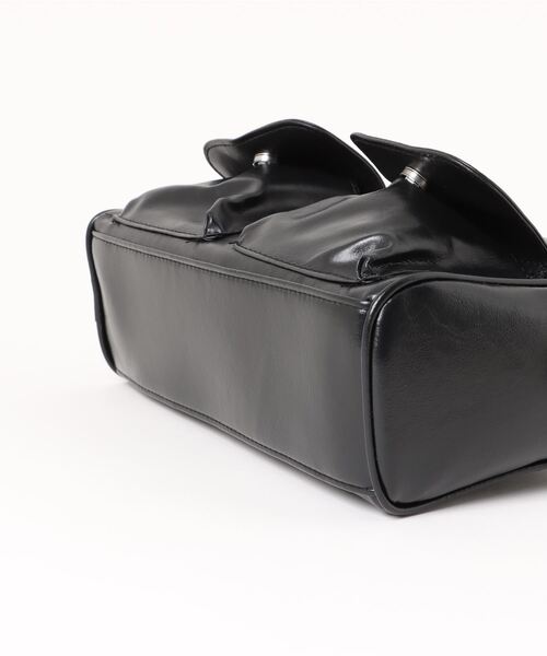 Burner(バーナー)の「【OKUOKU 0909】外ポケットボストンバッグ トートバッグ フラップダブルポケットのレザータッチ oku-bag-741325859435-23 N【RBTS】(ボストンバッグ・レディース・ブラック/ワイン/ブラウン/ライトブルー/ホワイト・FREE)」の7枚目の写真