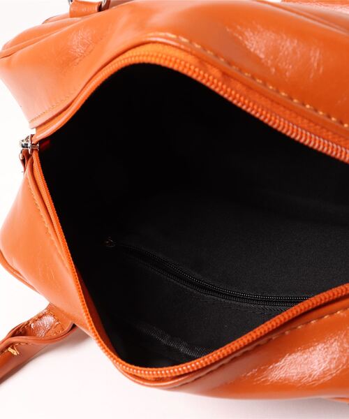 Burner(バーナー)の「【OKUOKU 0909】外ポケットボストンバッグ トートバッグ フラップダブルポケットのレザータッチ oku-bag-741325859435-23 N【RBTS】(ボストンバッグ・レディース・ブラック/ワイン/ブラウン/ライトブルー/ホワイト・FREE)」の9枚目の写真