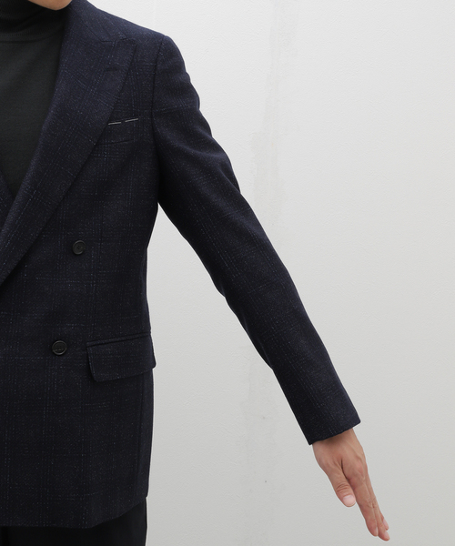 EDIFICE(エディフィス)の「Loro Piana Fabric D.ダブルブレスト ジャケット(テーラードジャケット・メンズ・ダークブルー・42/44/46/48/50)」の8枚目の写真