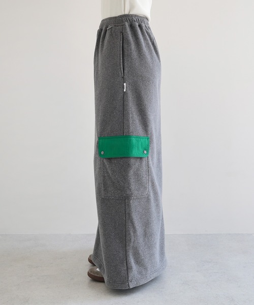 ANME（アンメ）の「フリース2wayカーゴロングスカート（スカート・レディース・杢グレー/ブラック/ネイビー・M/L）」の11枚目の写真