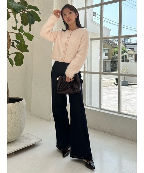 SNIDEL（スナイデル）の「【WEB限定サイズあり】ハイウエストフレアデニムパンツ（デニムパンツ・レディース・インディゴブルー/ブラック/ブルー・0/1/00/2）」の16枚目の写真