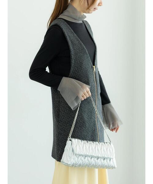 Te chichi（テチチ）の「ダブルジップマルチWAYミドルジレベスト（ベスト・レディース・ブラック/チャコールグレー・F）」の6枚目の写真