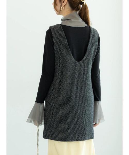 Te chichi（テチチ）の「ダブルジップマルチWAYミドルジレベスト（ベスト・レディース・ブラック/チャコールグレー・F）」の8枚目の写真