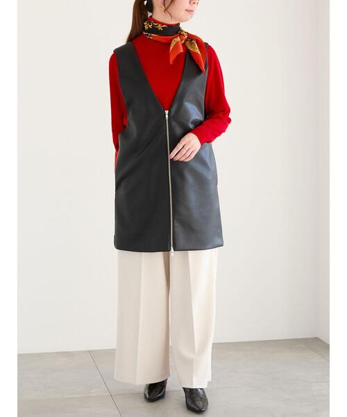 Te chichi（テチチ）の「ダブルジップマルチWAYミドルジレベスト（ベスト・レディース・ブラック/チャコールグレー・F）」の11枚目の写真